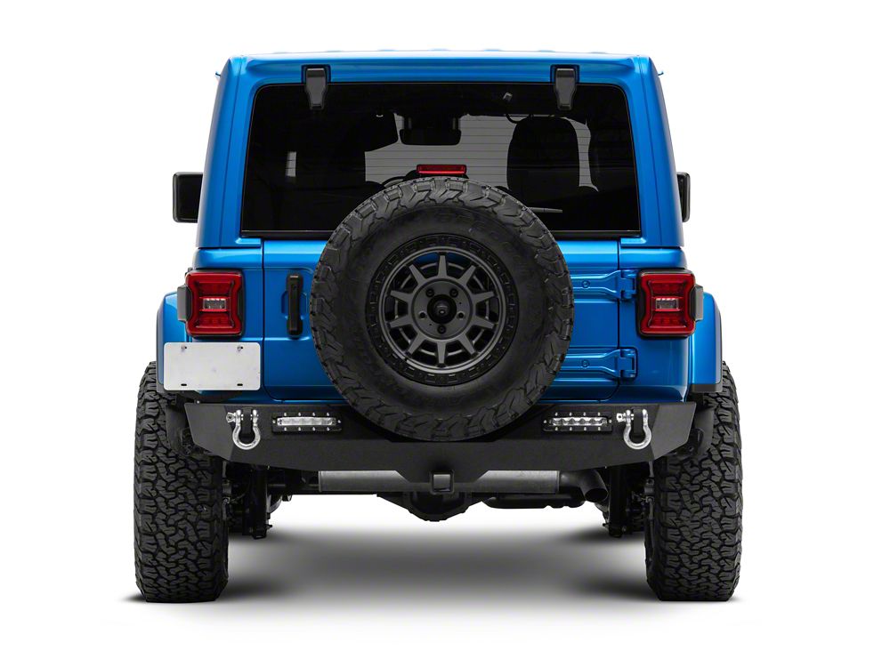 RedRock Solid Steel Rear Bumper with LED Lighting (18-25 Jeep Wrangler JL)