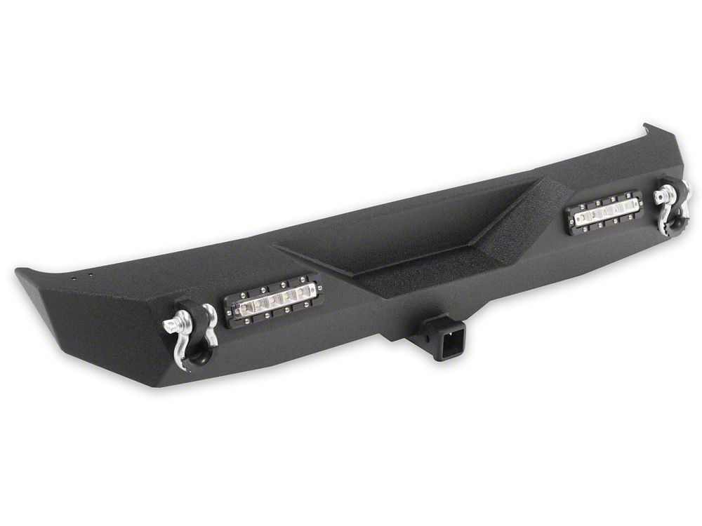 RedRock Solid Steel Rear Bumper with LED Lighting (18-25 Jeep Wrangler JL)