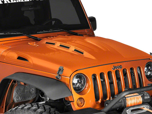 RedRock Avenger Heat Dispersion Hood; Unpainted (07-18 Jeep Wrangler JK)