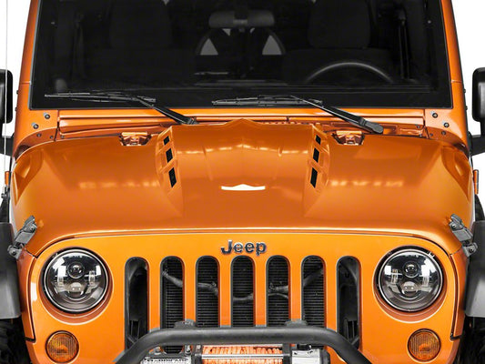 RedRock Avenger Heat Dispersion Hood; Unpainted (07-18 Jeep Wrangler JK)