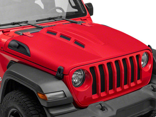 RedRock Avenger Heat Dispersion Hood; Unpainted (18-25 Jeep Wrangler JL)