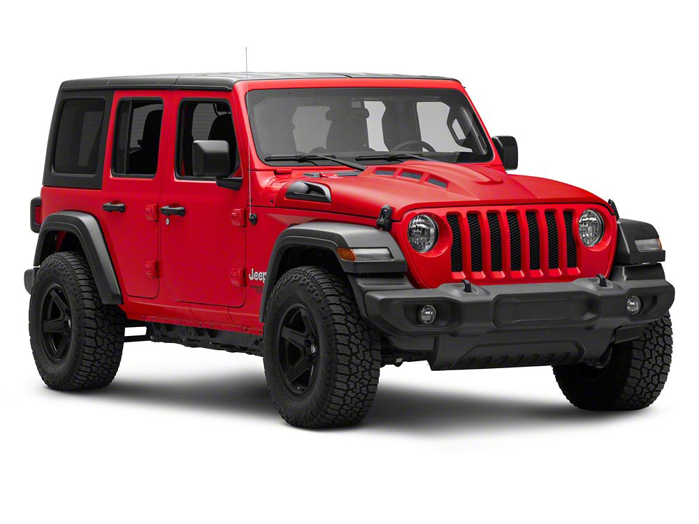 RedRock Avenger Heat Dispersion Hood; Unpainted (18-25 Jeep Wrangler JL)