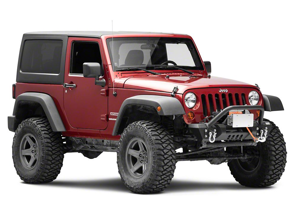 RedRock Roller Fairlead License Plate Mounting Bracket (07-18 Jeep Wrangler JK)