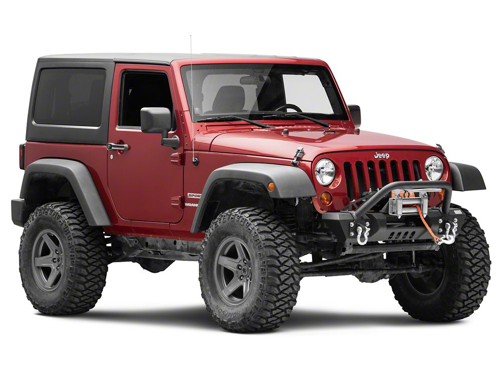 RedRock Roller Fairlead License Plate Mounting Bracket (07-18 Jeep Wrangler JK)