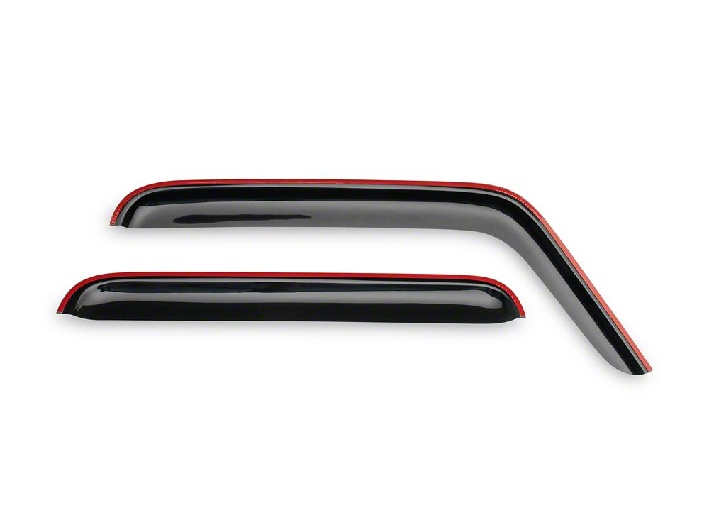 RedRock Window Deflectors; Front and Rear; Smoked (07-18 Jeep Wrangler JK 4-Door)