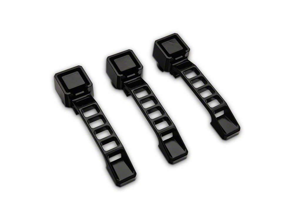 RedRock Aluminum Door and Tailgate Handle Set; Black (07-18 Jeep Wrangler JK 2-Door)