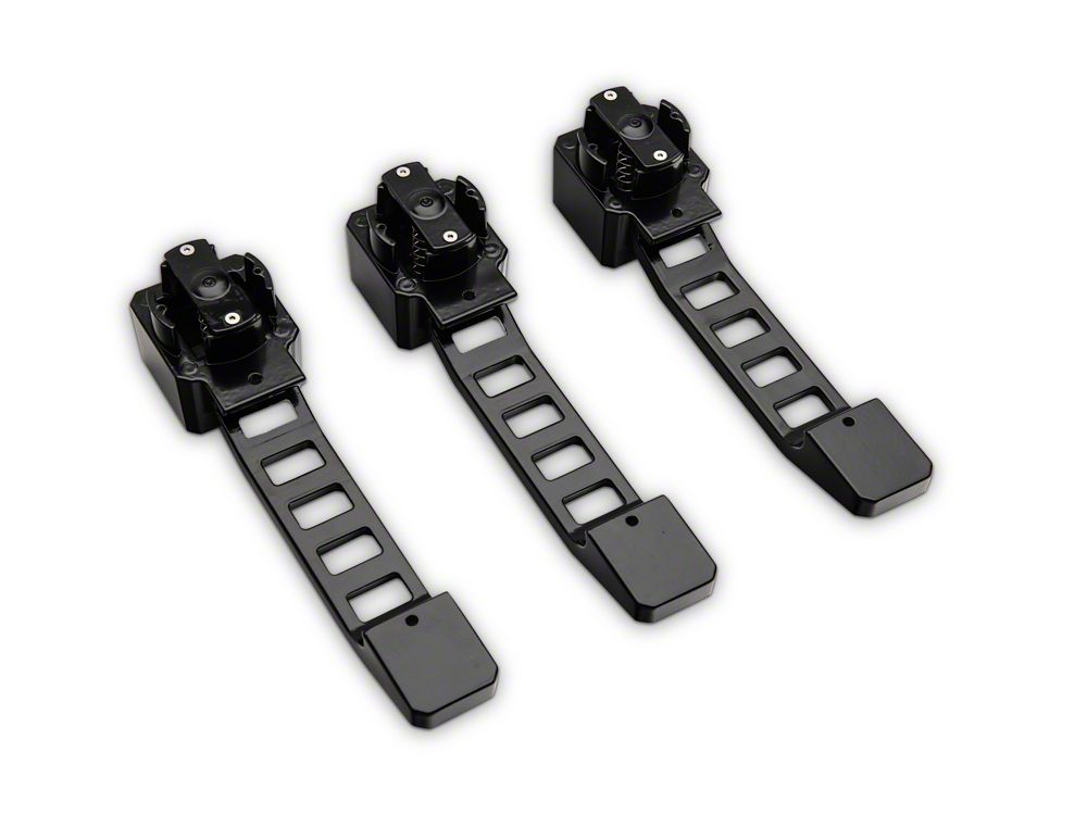 RedRock Aluminum Door and Tailgate Handle Set; Black (07-18 Jeep Wrangler JK 2-Door)