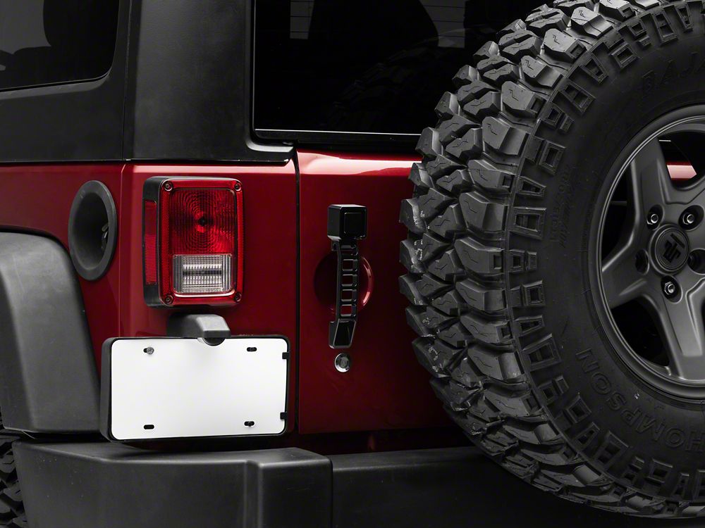 RedRock Aluminum Door and Tailgate Handle Set; Black (07-18 Jeep Wrangler JK 2-Door)
