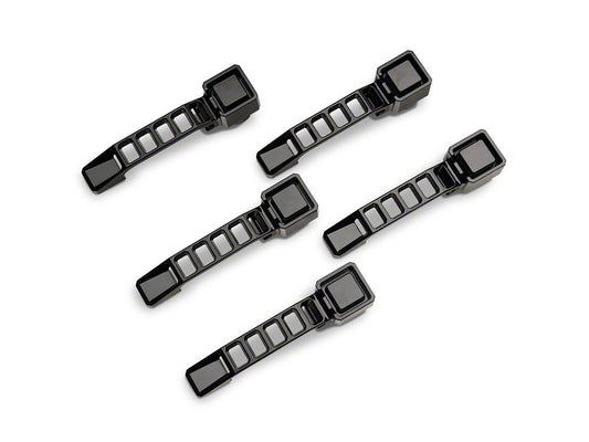 RedRock Aluminum Door and Tailgate Handle Set; Black (07-18 Jeep Wrangler JK 4-Door)