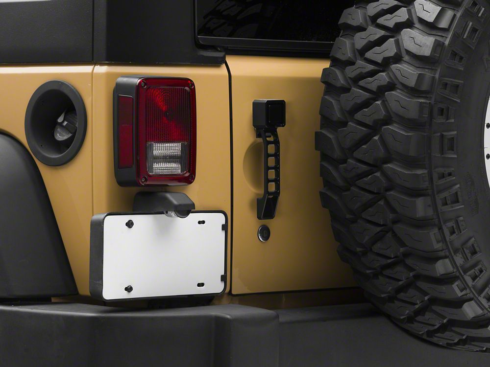 RedRock Aluminum Door and Tailgate Handle Set; Black (07-18 Jeep Wrangler JK 4-Door)