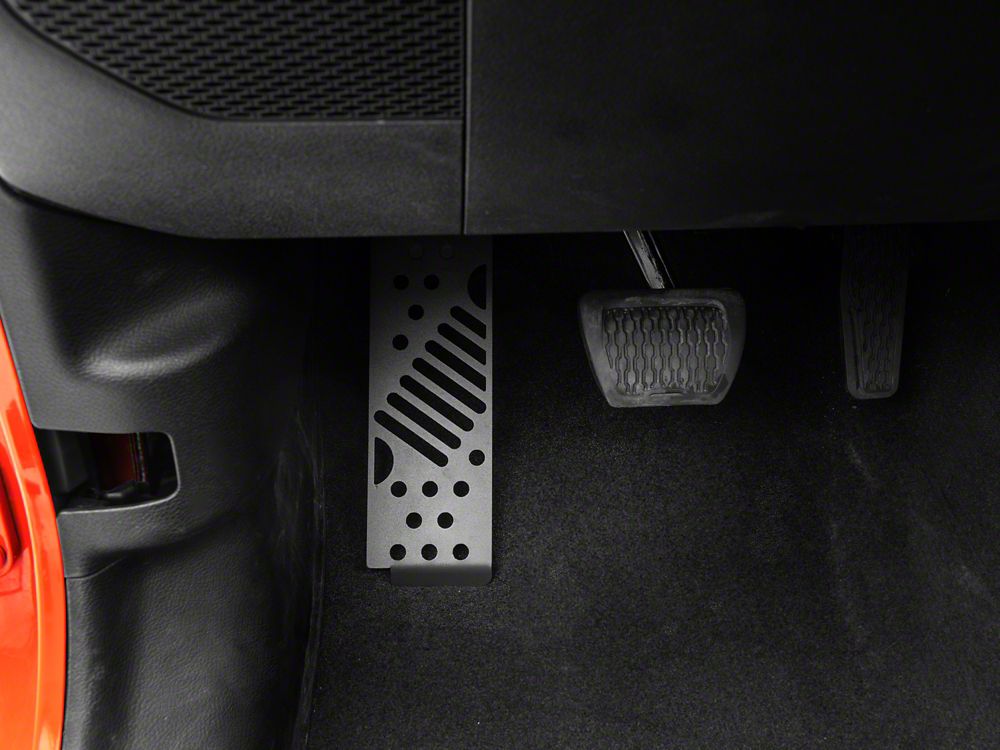 jeep pedal RedRock Dead Pedal Assembly; Matte Black (18-25 Jeep Wrangler JL w/ Automatic Transmission, Excluding 4xe)