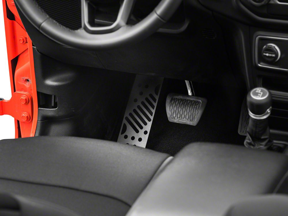 RedRock Dead Pedal Assembly; Matte Black (18-25 Jeep Wrangler JL w/ Automatic Transmission, Excluding 4xe)