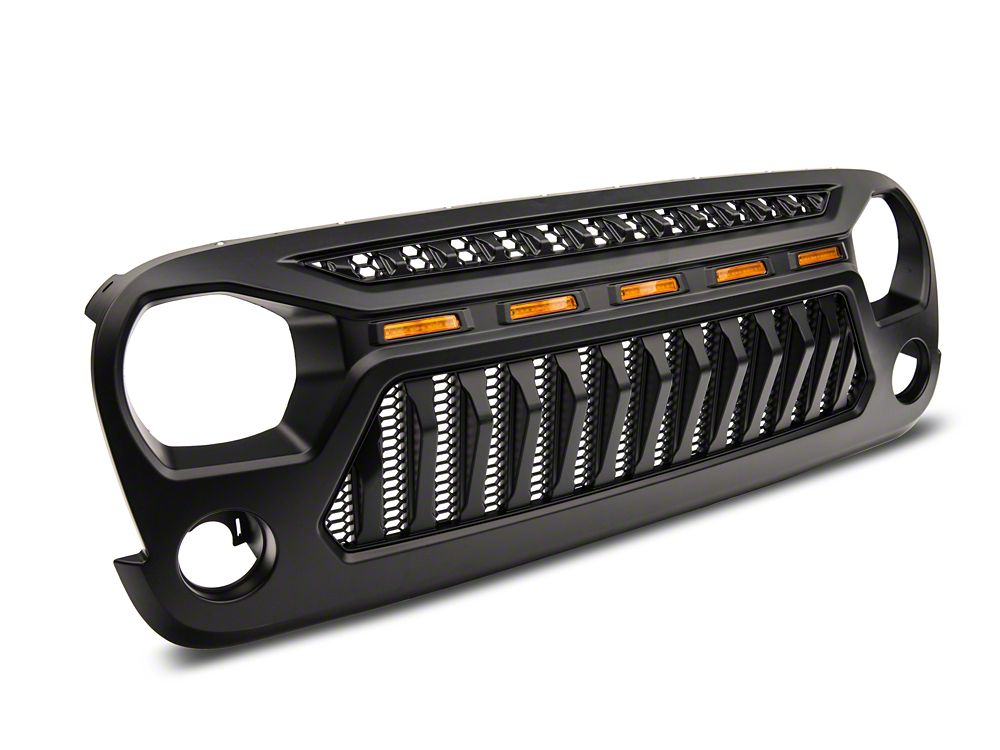 RedRock Gladiator Grille with Amber LED Lighting (07-18 Jeep Wrangler JK)