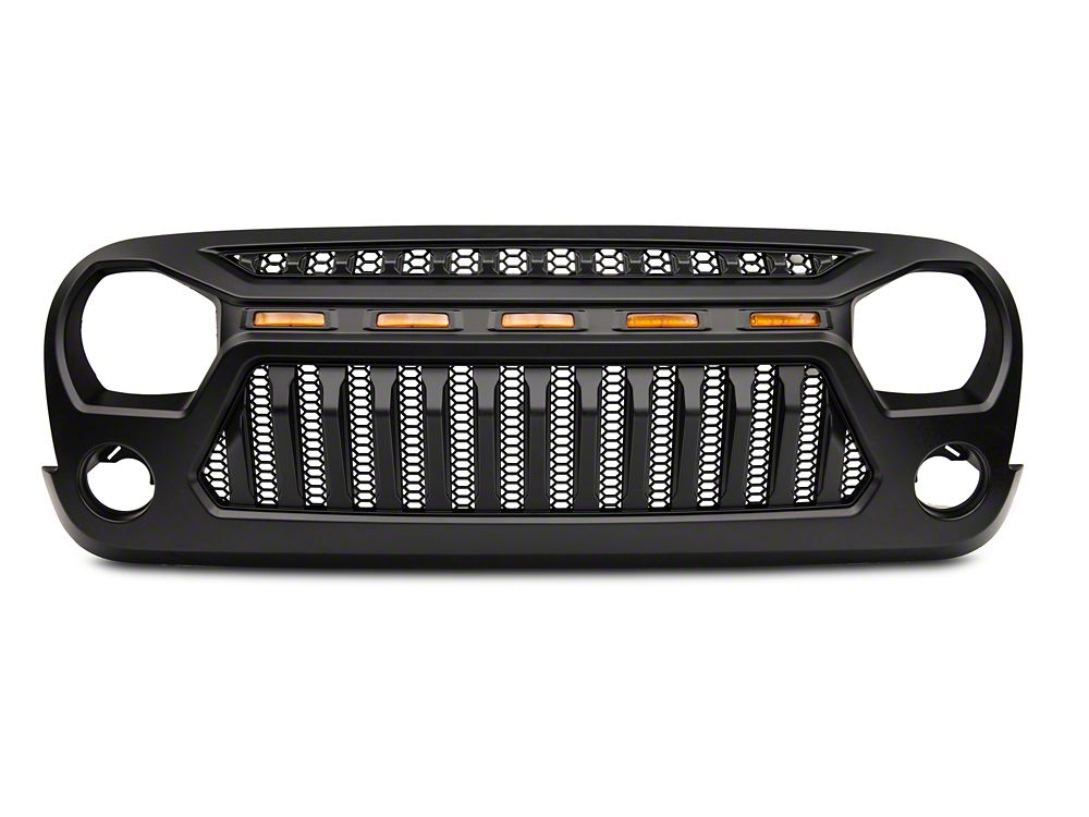 RedRock Gladiator Grille with Amber LED Lighting (07-18 Jeep Wrangler JK)
