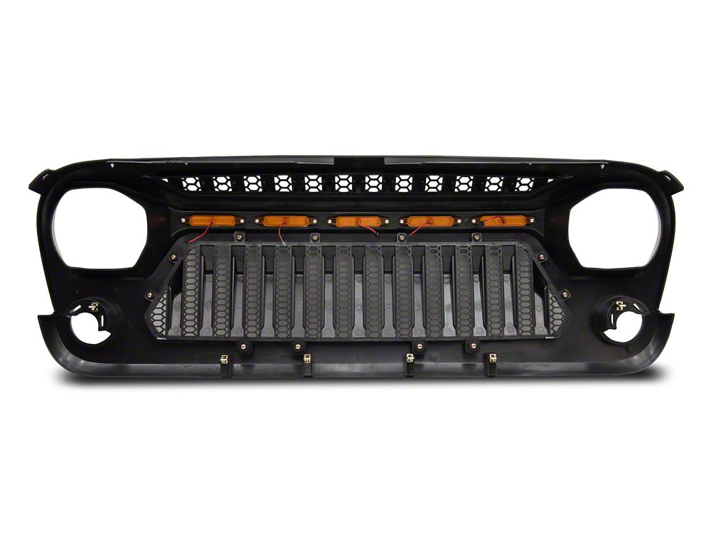 RedRock Gladiator Grille with Amber LED Lighting (07-18 Jeep Wrangler JK)