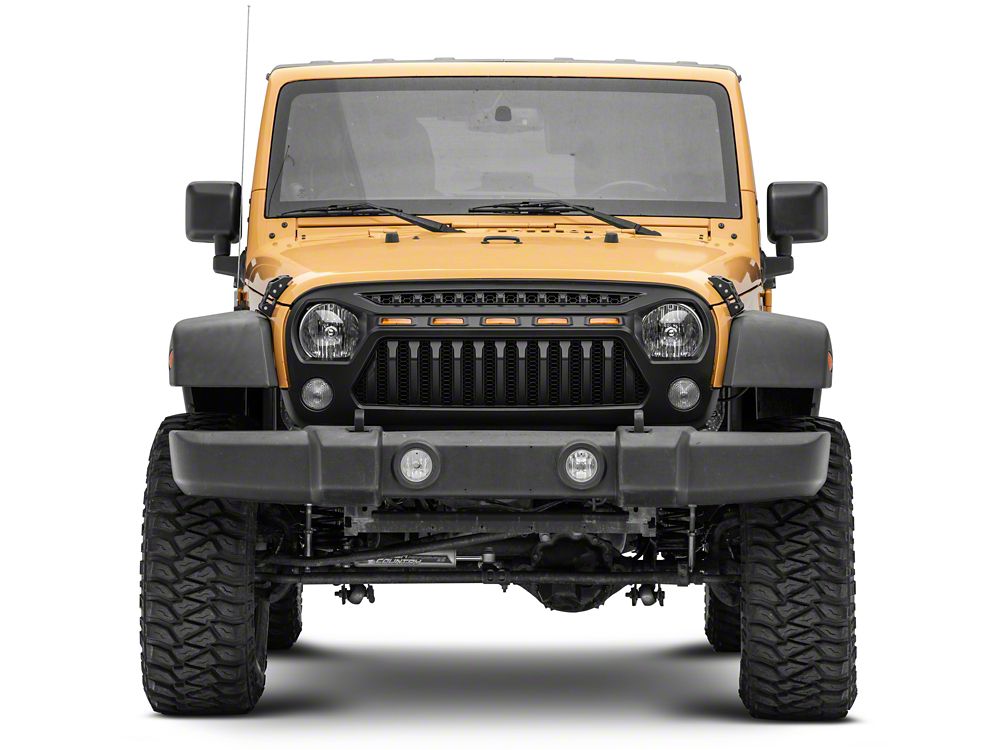 RedRock Gladiator Grille with Amber LED Lighting (07-18 Jeep Wrangler JK)