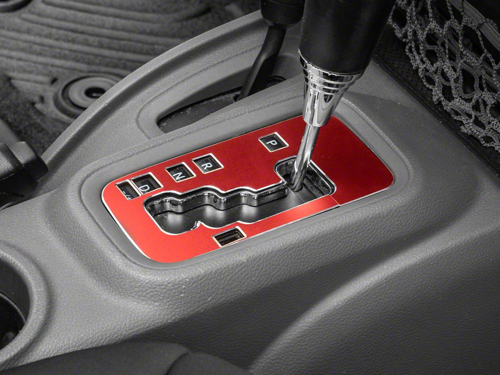jeep gear RedRock Alterum Series Console Shifter Trim Bezel; Red (11-18 Jeep Wra – RedRock 4x4