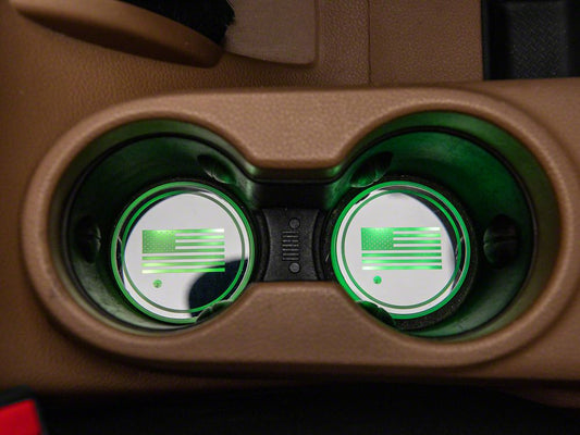 RedRock Alterum Series Color Changing LED Cup Holder Lighting with American Flag Logo (07-25 Jeep Wrangler JK & JL)