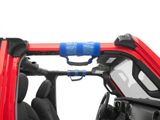 RedRock Roll Bar Grab Handles; Black (07-25 Jeep Wrangler JK & JL)