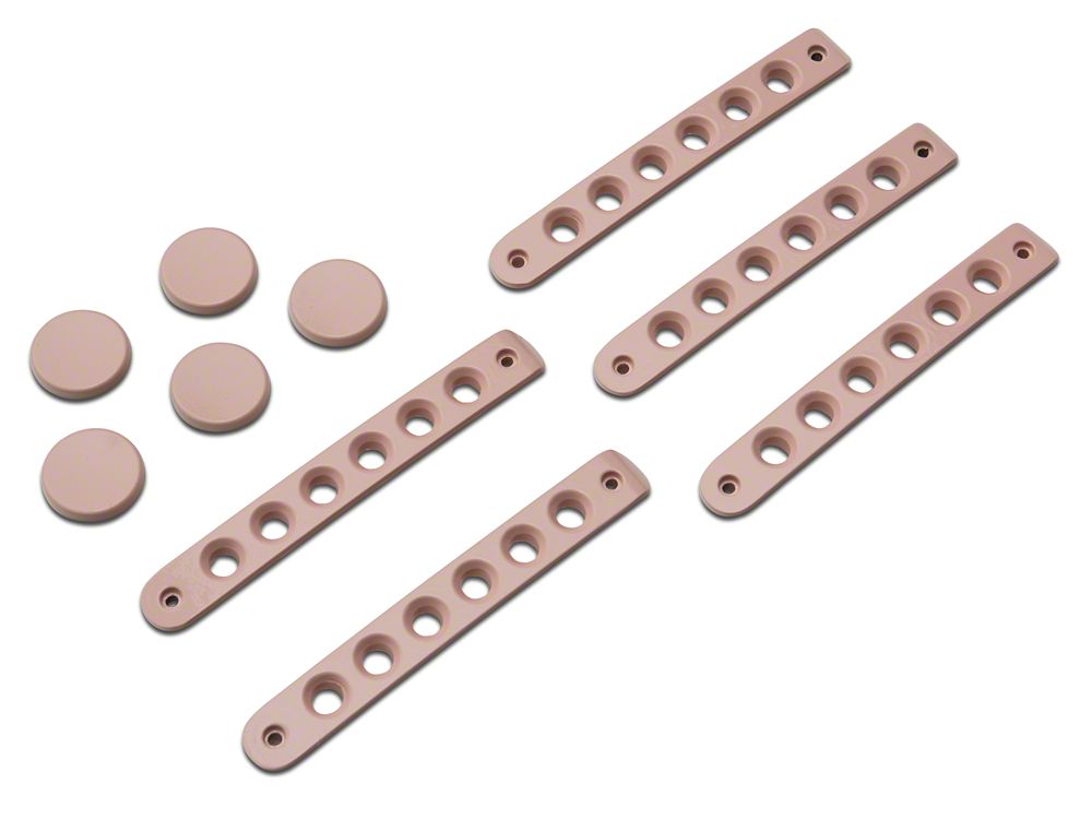 RedRock Billet Aluminum Door Handle Inserts; Pink (07-18 Jeep Wrangler JK 4-Door)