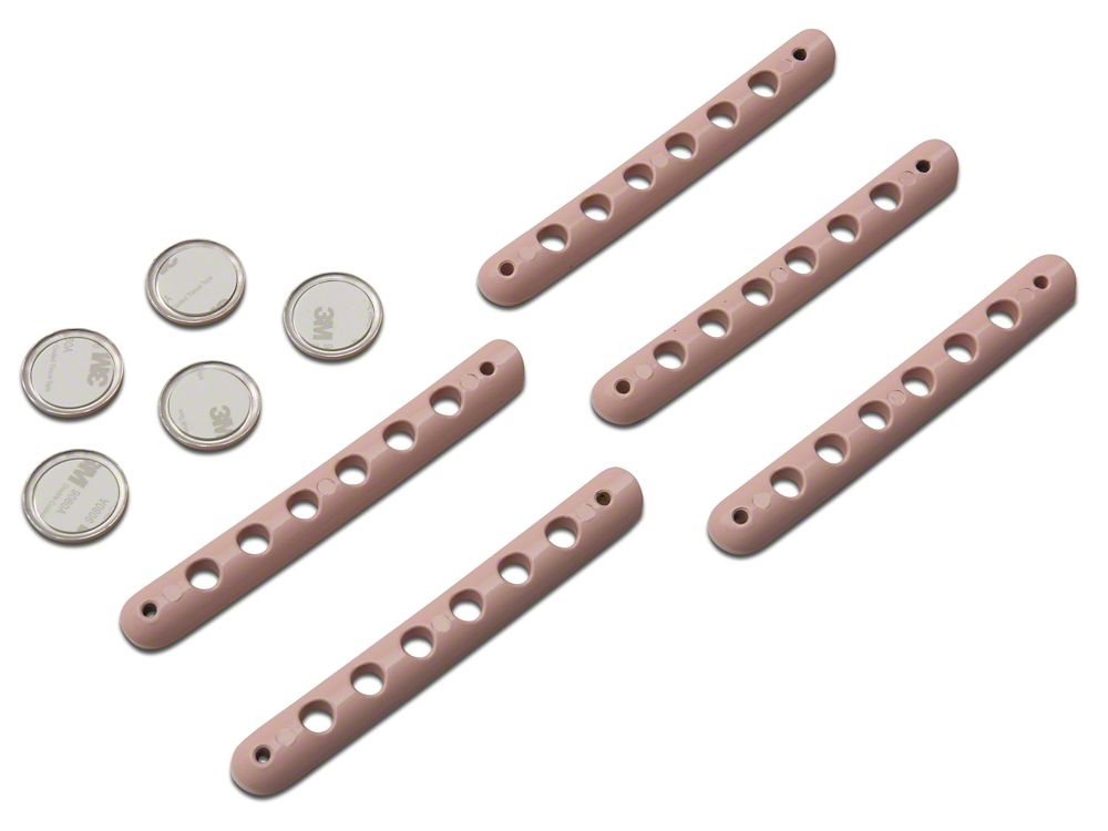 RedRock Billet Aluminum Door Handle Inserts; Pink (07-18 Jeep Wrangler JK 4-Door)