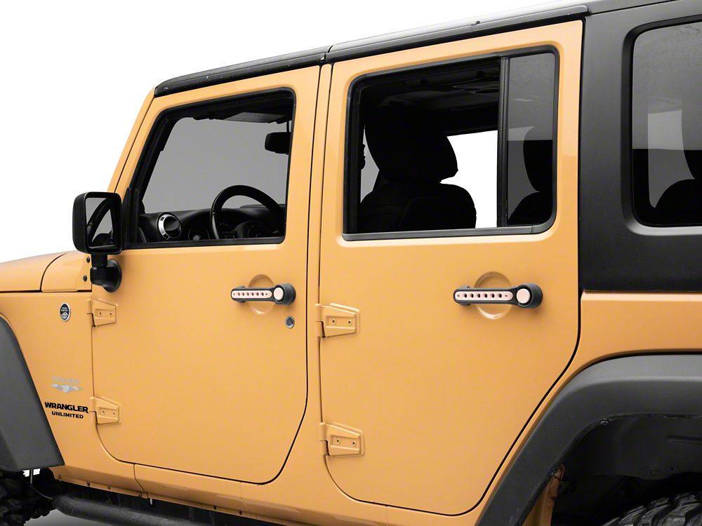 RedRock Billet Aluminum Door Handle Inserts; Pink (07-18 Jeep Wrangler JK 4-Door)