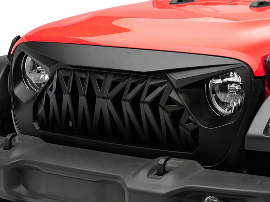 RedRock Deep Woods Grille; Matte Black (18-25 Jeep Wrangler JL w/o TrailCam)