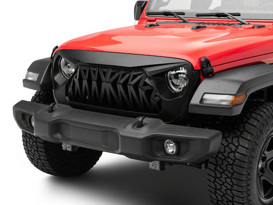 RedRock Deep Woods Grille; Matte Black (18-25 Jeep Wrangler JL w/o TrailCam)