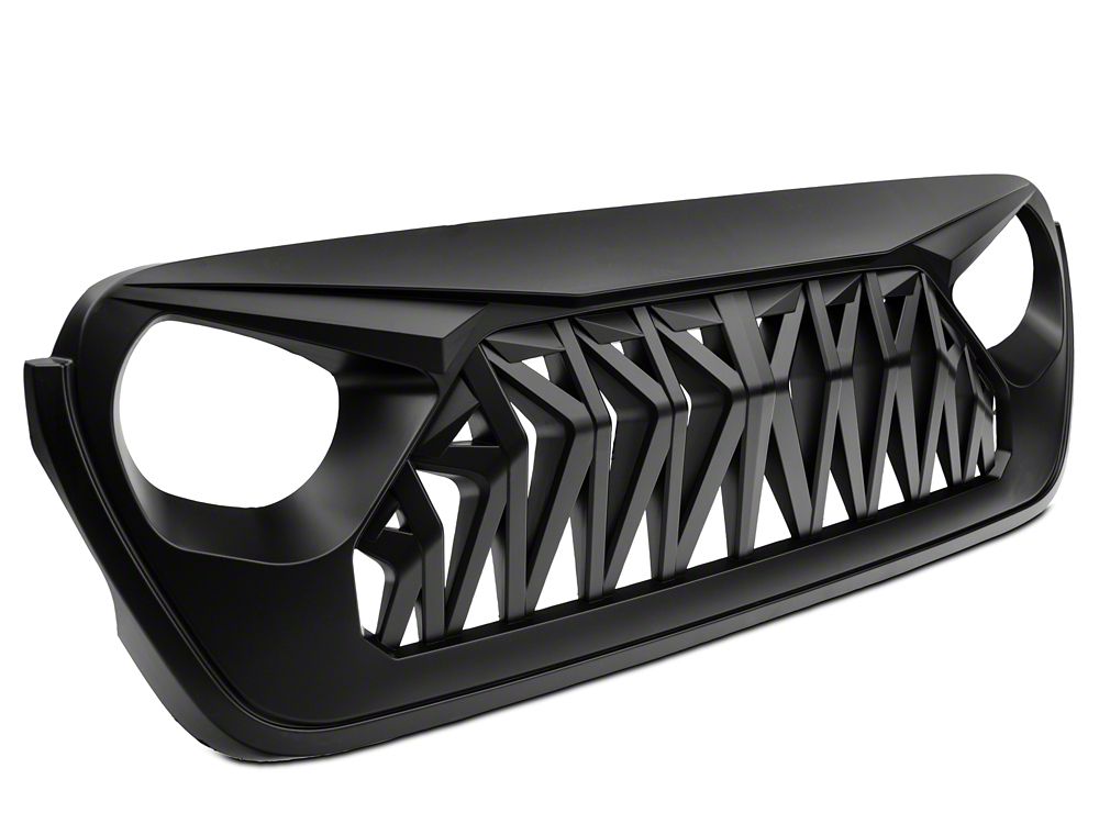 RedRock Deep Woods Grille; Matte Black (18-25 Jeep Wrangler JL w/o TrailCam)