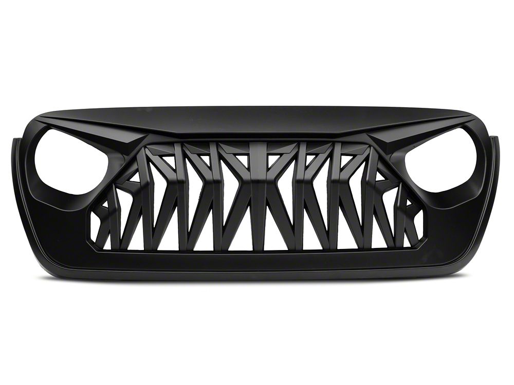 RedRock Deep Woods Grille; Matte Black (18-25 Jeep Wrangler JL w/o TrailCam)