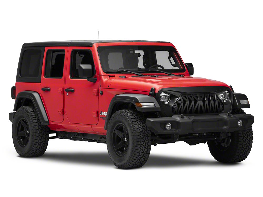 RedRock Deep Woods Grille; Matte Black (18-25 Jeep Wrangler JL w/o TrailCam)
