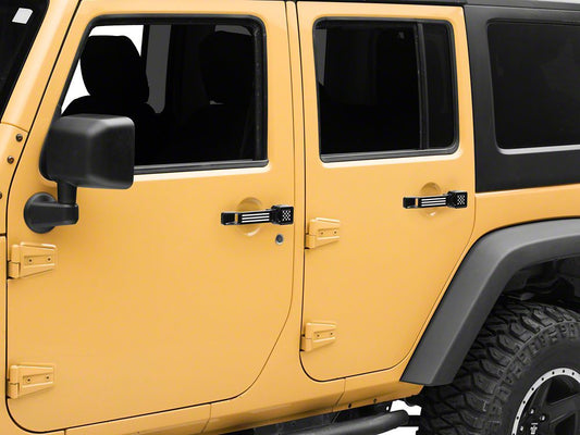 RedRock Aluminum Door and Tailgate Handle Set; Stars and Stripes (07-18 Jeep Wrangler JK 4-Door)