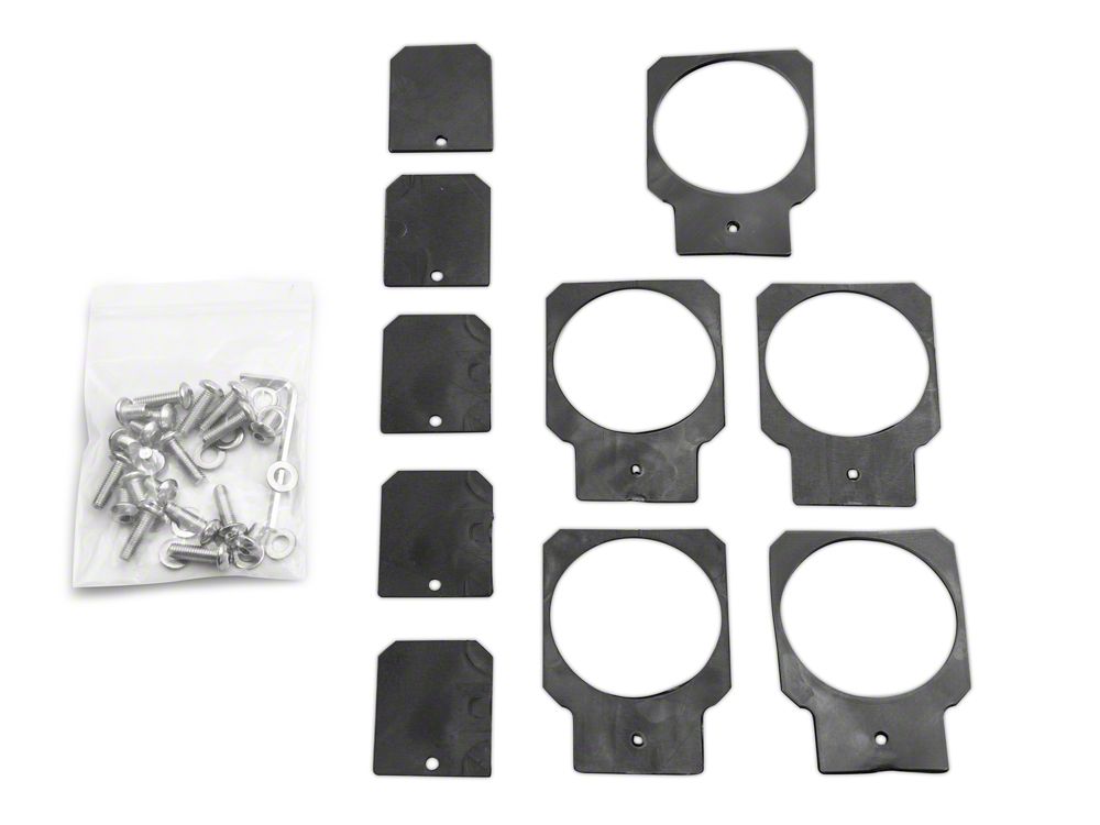 RedRock Aluminum Door and Tailgate Handle Set; Stars and Stripes (07-18 Jeep Wrangler JK 4-Door)