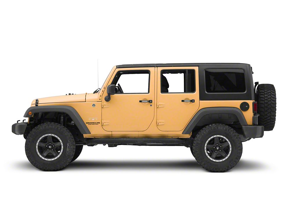 RedRock Aluminum Door and Tailgate Handle Set; Stars and Stripes (07-18 Jeep Wrangler JK 4-Door)