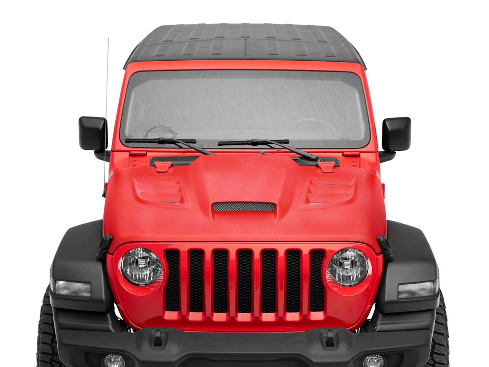 RedRock Type-SSK Ram Air Hood; Unpainted (18-25 Jeep Wrangler JL)