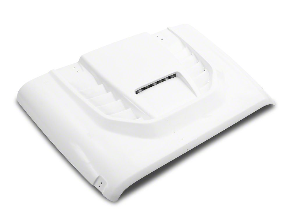 RedRock Type-STM Style Ram Air Hood; Unpainted (07-18 Jeep Wrangler JK)