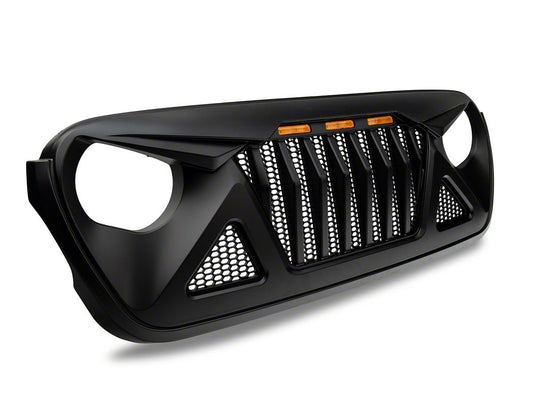 RedRock Predator Grille with Amber LED (18-25 Jeep Wrangler JL w/o TrailCam)