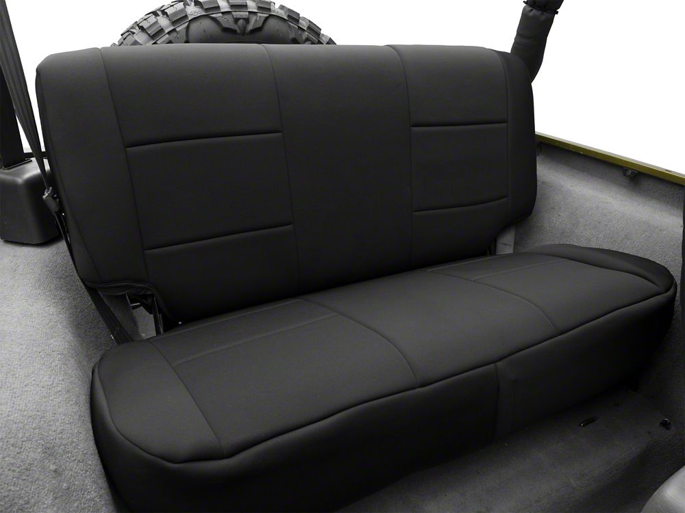 RedRock Custom Fit Front and Rear Seat Covers; Black (97-02 Jeep Wrangler TJ)