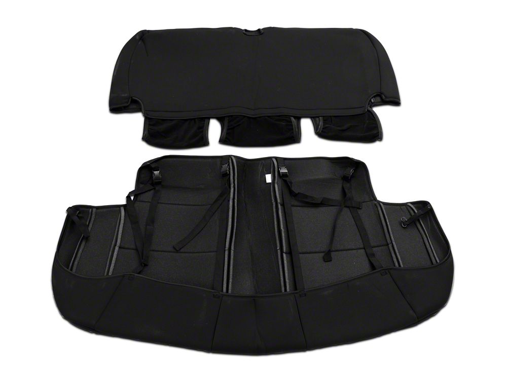 RedRock Custom Fit Front and Rear Seat Covers; Black (03-06 Jeep Wrangler TJ)