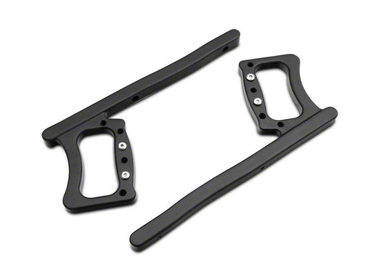 RedRock Aluminum Rear Grab Handles; Black (07-18 Jeep Wrangler JK)