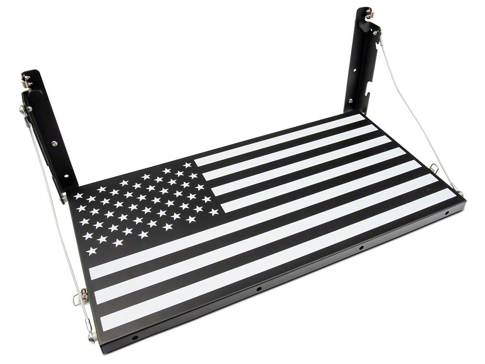 RedRock Tailgate Storage Rack; Stars and Stripes (07-18 Jeep Wrangler JK)
