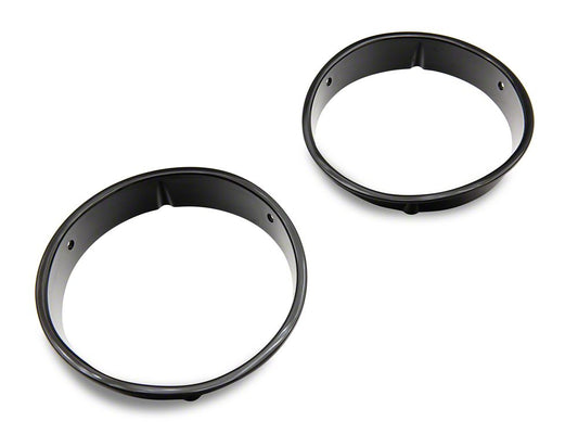 RedRock Headlight Bezels; Gloss Black (97-06 Jeep Wrangler TJ)