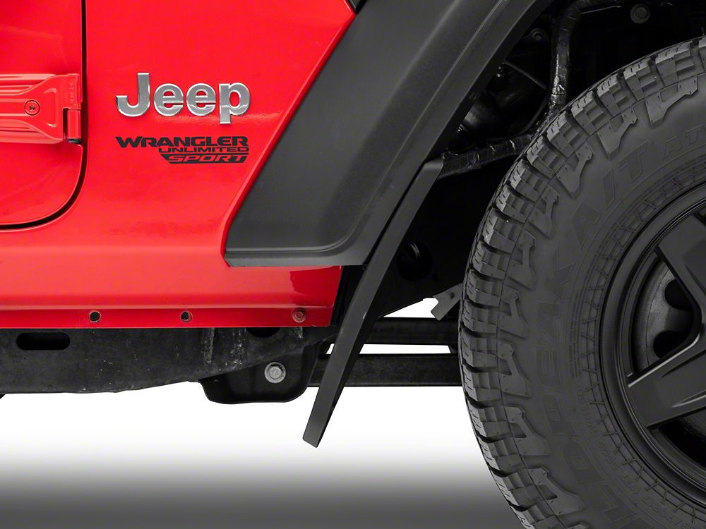 RedRock Mud Guards; Front and Rear (18-25 Jeep Wrangler JL, Excluding Rubicon & Willys)