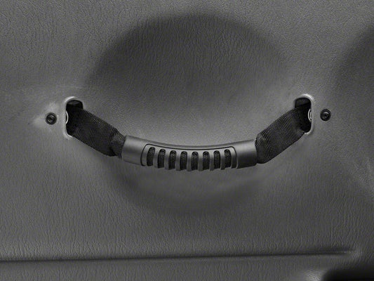 RedRock Door Pull Straps; Black (97-06 Jeep Wrangler TJ)