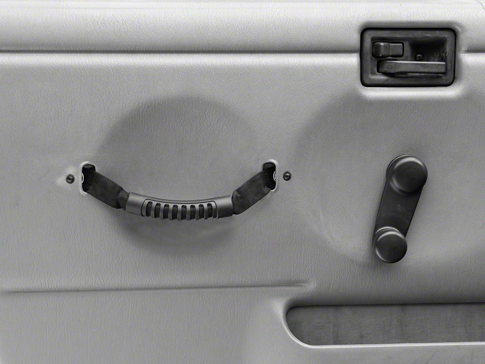 RedRock Door Pull Straps; Black (97-06 Jeep Wrangler TJ)
