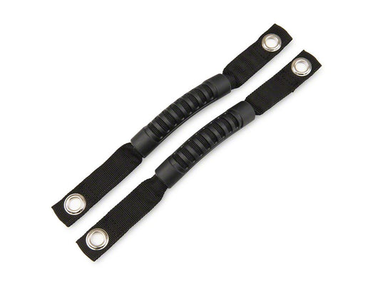 RedRock Door Pull Straps; Black (97-06 Jeep Wrangler TJ)