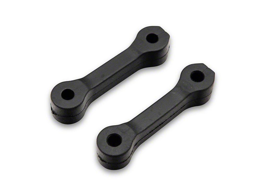 RedRock Replacement Hood Latch Straps; Black (07-18 Jeep Wrangler JK)