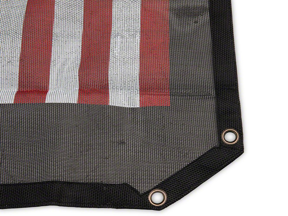 RedRock Mesh Sun Shade; American Flag (07-18 Jeep Wrangler JK)