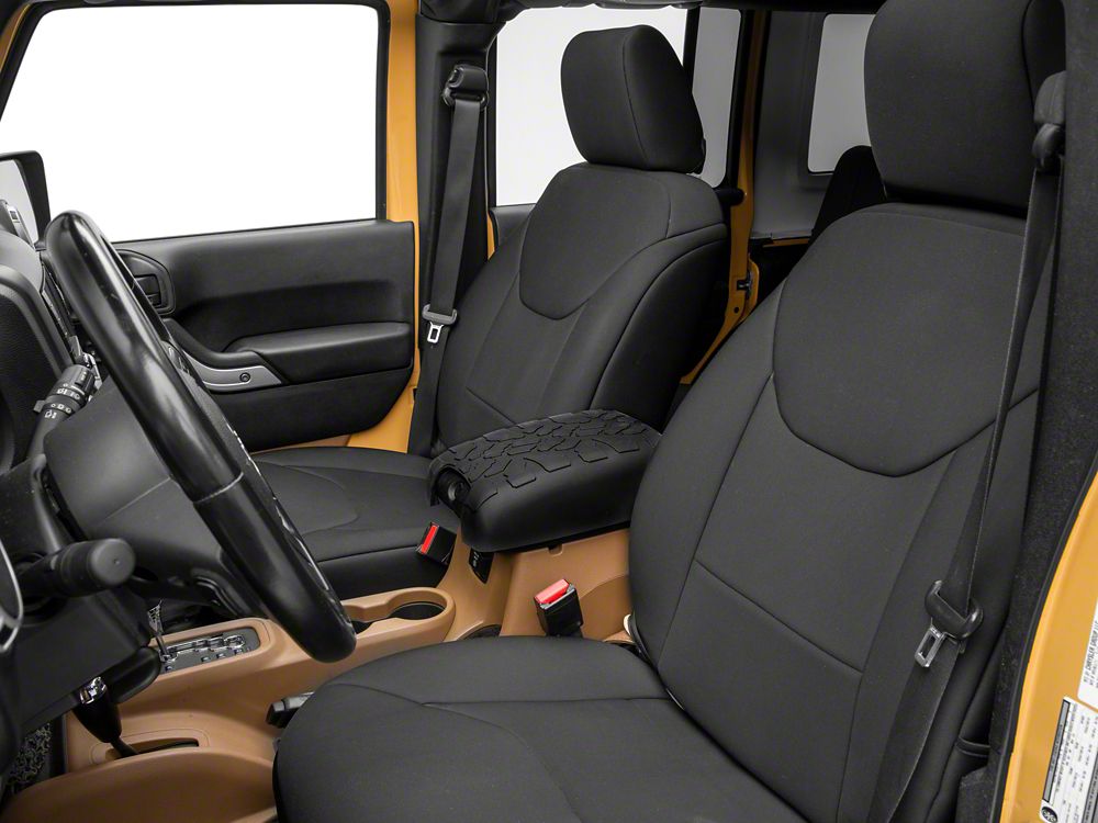 RedRock Treaded Center Console Cover; Black (11-18 Jeep Wrangler JK)