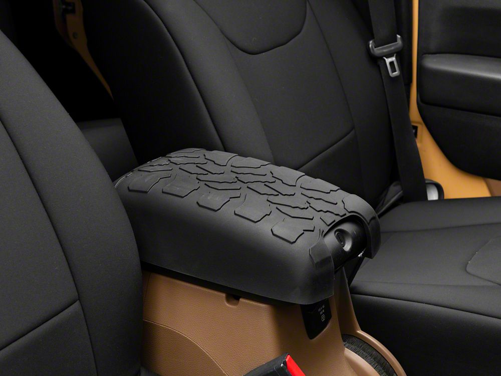 RedRock Treaded Center Console Cover; Black (11-18 Jeep Wrangler JK)